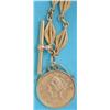 Image 1 : A 9ct gold fancy link albert mounted with a United States of America 10 dollar piece, 1901, in 18...