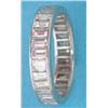 Image 1 : A white gold full eternity ring set baguette cut diamonds, size R .  £700-1000...