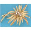 Image 1 : A French textured gold daisy brooch with diamond set 'stamens' £400-600...