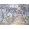 Image 1 : Beatrice Parsons (1870-1955), watercolour, 'A Sussex Garden in July' signed, original label verso...