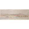 Image 1 : Edward Lear (1812-1888), watercolour and ink, Wady Wadan, inscribed and dated 1899, 3.25ins x 9in...