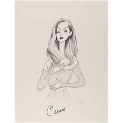 Al Hirschfeld and Celine Dion