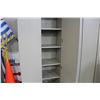 Image 3 : 6.5' TALL GREY DOUBLE DOOR STORAGE CABINET