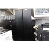 Image 2 : BLACK 2 DOOR 6' TALL STORAGE CABINET