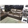 Image 3 : DARK BROWN FULL GRAIN LEATHER 3 PC. SOFA SET WITH