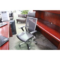 BLACK MESH BACK EURO STYLE EXECUTIVE CHAIR