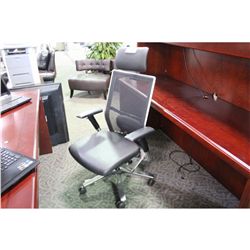 BLACK MESH BACK EURO STYLE EXECUTIVE CHAIR