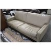 Image 1 : TAN LEATHER SOFA AND CHAIR RECEPTION SET