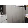 Image 1 : GREY DOUBLE DOOR COMBO STORAGE CABINET WITH WARDROBE SECTION