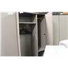 Image 2 : 6.5' TALL GREY DOUBLE DOOR STORAGE CABINET