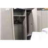 Image 2 : 6.5' TALL GREY DOUBLE DOOR STORAGE CABINET