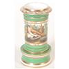 Image 1 : A Spode green ground porcelain spill vase, pa...