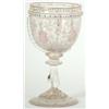 Image 1 : A Bohemian clear glass goblet enamelled with...