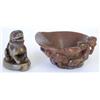 Image 1 : A small rhinoceros horn libation cup of peach...