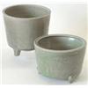 Image 1 : A Ming celadon bucket shaped tripod censer in...