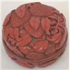Image 1 : A Qing Dynasty red lacquer cylindrical box an...