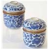 Image 1 : Two Kang Hsi ormolu mounted blue and white cy...
