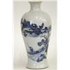 Image 1 : A Kang Hsi blue and white small baluster vase...
