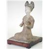 Image 1 : A painted pottery seated female with double c...