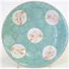 Image 1 : A turquoise ground saucer dish with sepia rou...