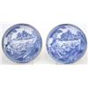 Image 1 : An unusual pair of 18th century blue and whit...