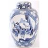 Image 1 : A Kang Hsi blue and white oviform vase and sl...