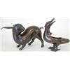 Image 1 : A Japanese bronze rabbit incense burner, 7.5i...