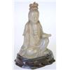 Image 1 : An 18th century fine soapstone figure of a Kw...