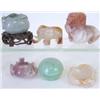 Image 1 : A small jade bowl and cover, 2ins, a brush wa...