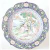 Image 1 : A Canton enamel standing dish of petalled cir...