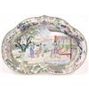 Image 1 : A Canton kidney shaped dish with crest and ar...