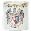 Image 1 : A Chien Lung cylindrical mug with the arms of...