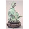 Image 1 : A large turquoise matrix snuff bottle carved...