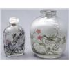 Image 1 : An inside painted glass rectangular bottle wi...