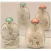 Image 1 : An inside painted glass rounded rectangular b...
