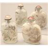 Image 1 : An inside painted glass rounded rectangular b...