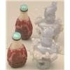Image 1 : A burgundy red overlay glass snow storm groun...