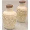 Image 1 : An ivory baluster bottle carved with figures,...