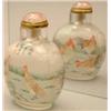 Image 1 : An inside painted glass bottle decorated with...