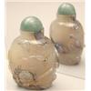 Image 1 : An agate bottle carved with a crab and a bird...