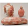 Image 1 : A red and white agate (cornelian) bottle deep...