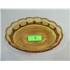 Image 2 : VINTAGE FOSTORIA AMBER GLASS COIN MEDALLION BOWL