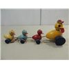 Image 1 : VINTAGE ALL WOOD FISHER-PRICE DUCK FAMILY PULL TOY