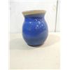 Image 1 : VINTAGE STONEWARE BLUE GLAZE VASE MARKED: SE85