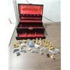 Image 1 : LOT 33 CERAMIC MINIATURE ANIMALS & JEWELRY BOX: