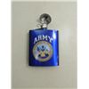 Image 1 : ALL METAL U.S. ARMY WHISKEY FLASK 5"H.