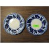 Image 1 : LOT 2 ANTIQUE NORMANDI FLOW BLUE DINNER PLATES