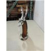 Image 2 : 13.5"H AMBER & CLEAR GLASS STYLIZED REINDEER