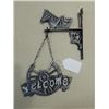 Image 1 : CAST IRON WESTERN STYLE HANGING WELCOME SIGN