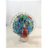 Image 2 : MURANO STYLE MULTI-COLORED STYLIZED GLASS PEACOCK